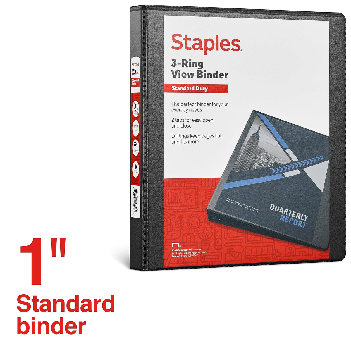 STAPLES Binder Divider 55395/26-4PK-VB, 1-Inch, 4 Count – view 2
