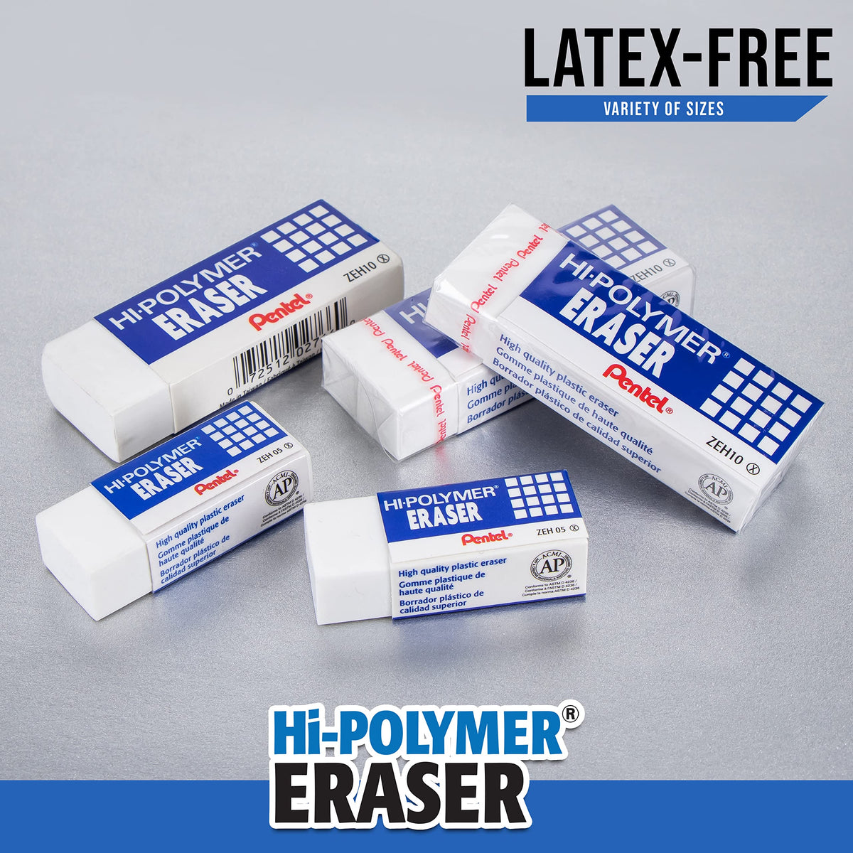 Pentel Eraser ZEH10PC10, 10 Pack – view 5