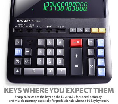 Sharp Calculator EL2196BL, 1 Count – view 4