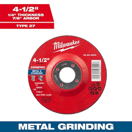 Milwaukee Tool Grinding Wheel 49-94-0503 - product photo 1