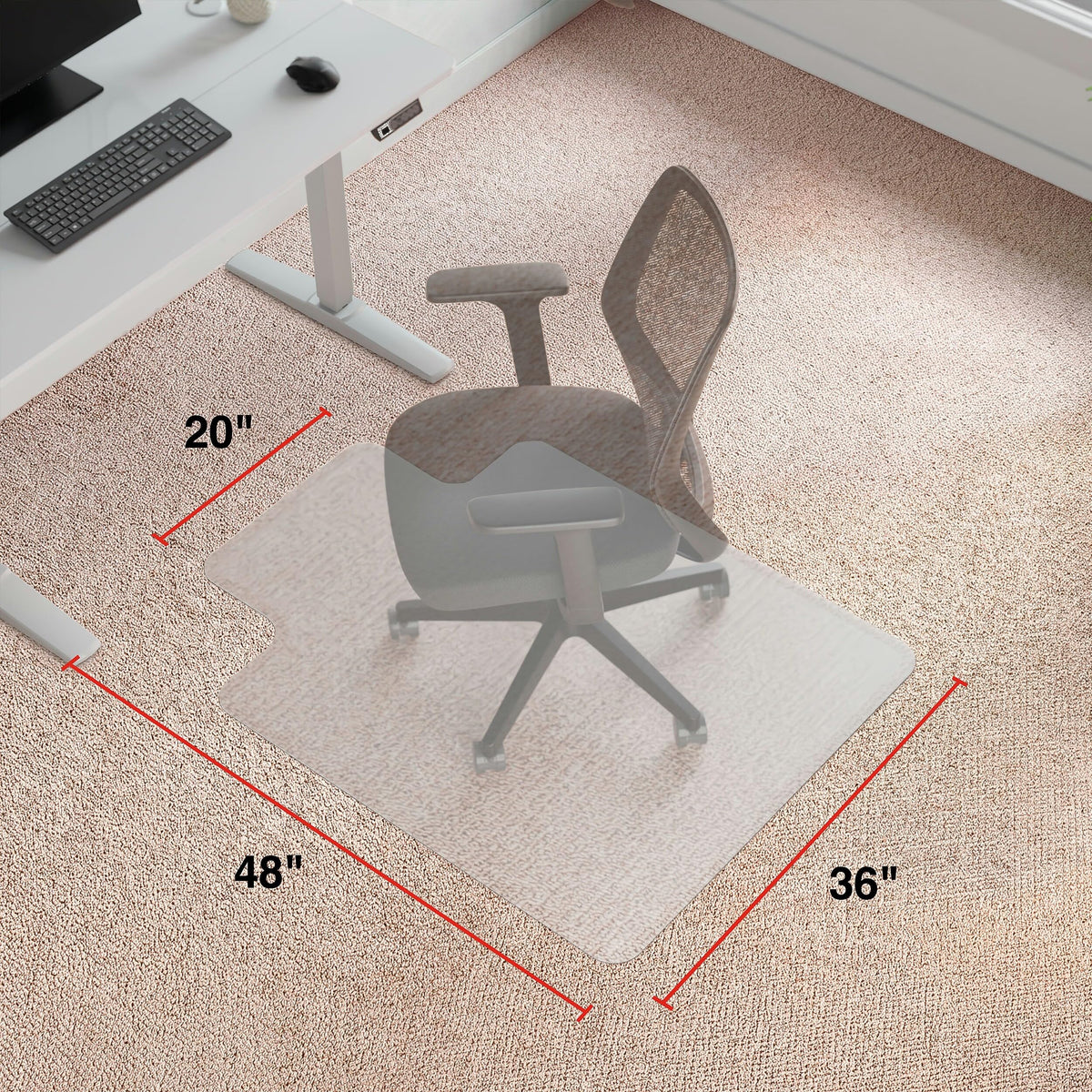 Staples Chair Mat 20229-CC, 36'' x 48'' – view 9