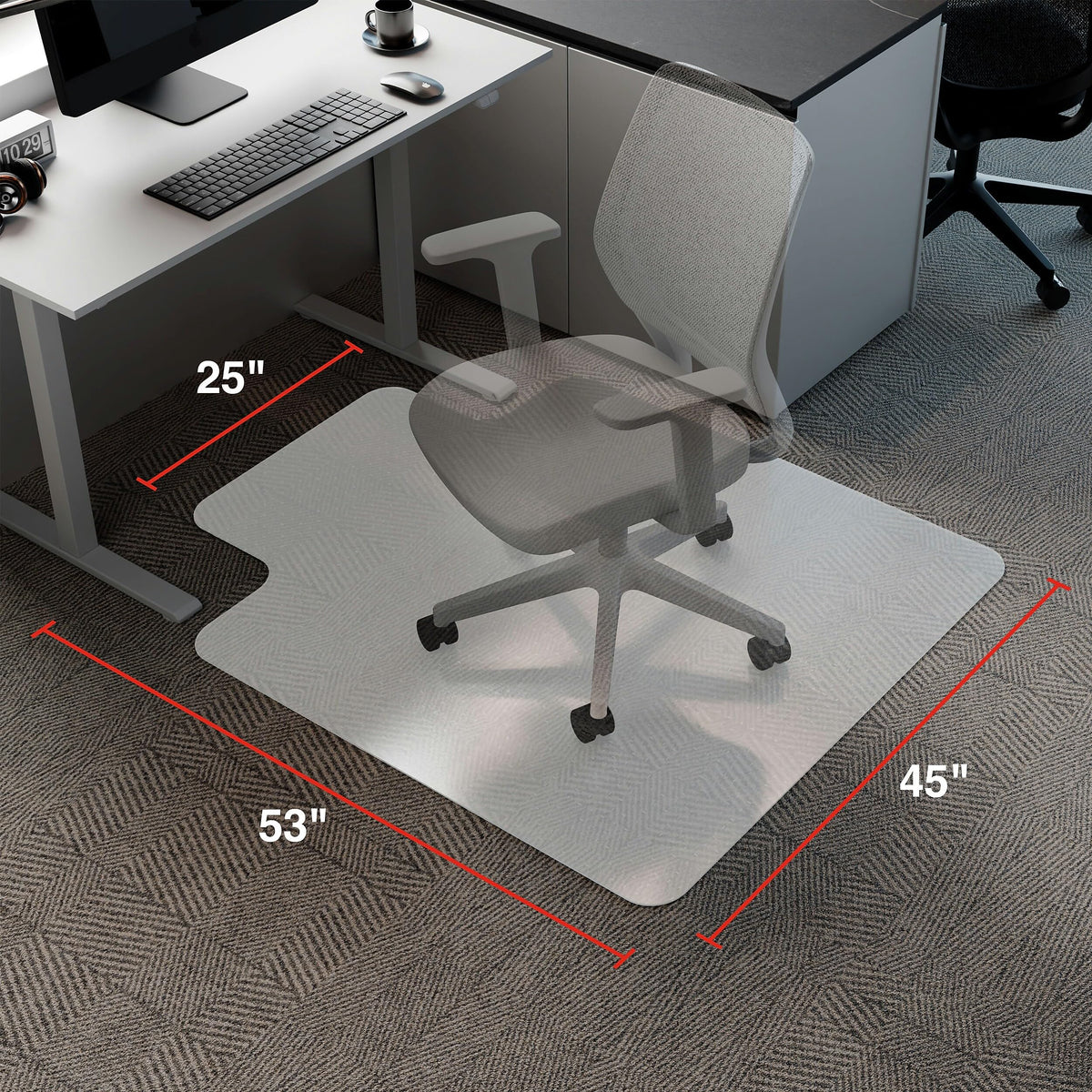 Staples Chair Mat 20239-CC, 45" x 53" – view 9