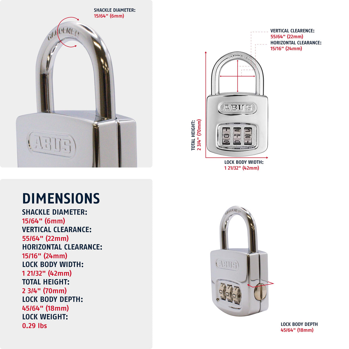 ABUS Lock 160/40, 3 Dial – view 2