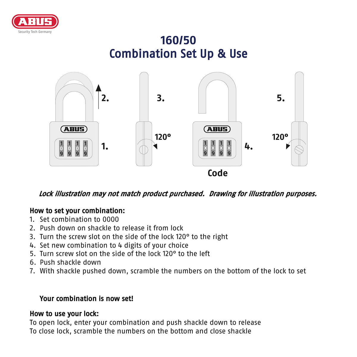 ABUS Lock 160/50, 4 Dial – view 5