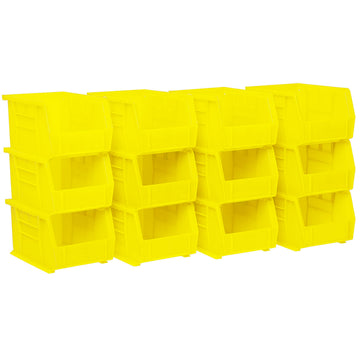 Akro-Mils Item Container 30237YELLO, 9-Inch x 6-Inch x 5-Inch, 12 Count