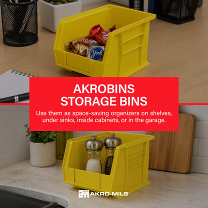 Akro-Mils Item Container 30239YELLO, 11-Inch x 8-Inch x 7-Inch, 6 Count – view 2