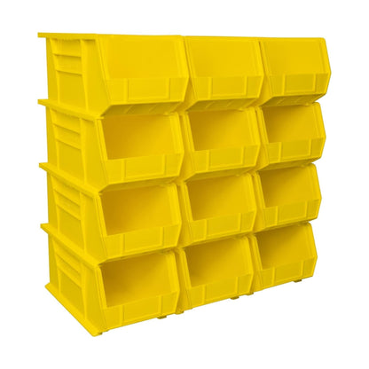 Akro-Mils Item Container 30240YELLO, 15-Inch x 8-Inch x 7-Inch, 12-Pack