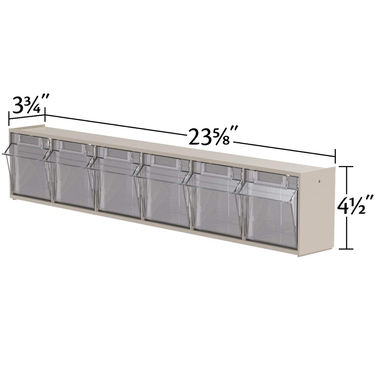 Akro-Mils Cabinet 6706, 23-5/8" W x 3-1/2" H x 3-3/4" D – view 3
