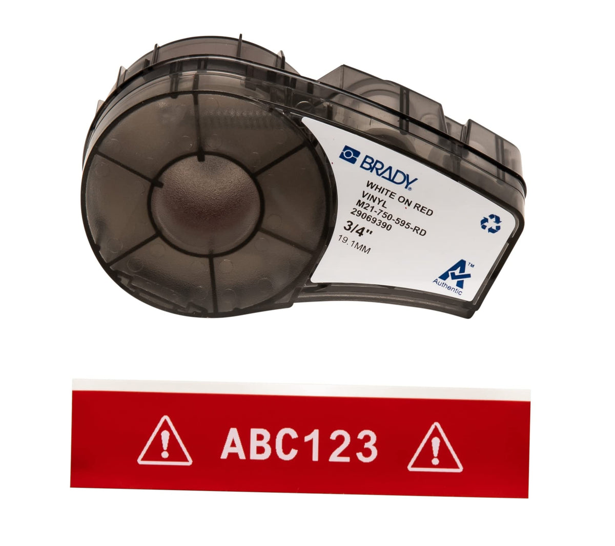 Brady Label M21-750-595-RD, .75" W