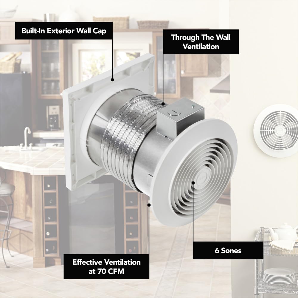 Broan-NuTone Electric Fan 512M, 6-Inch 70 CFM 6.0 Sones – view 2