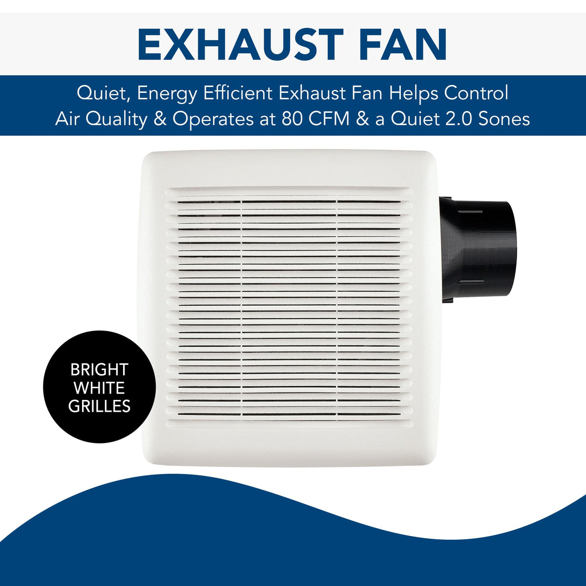 Broan-NuTone Electric Fan A80, 80 CFM 2.0 Sones – view 2