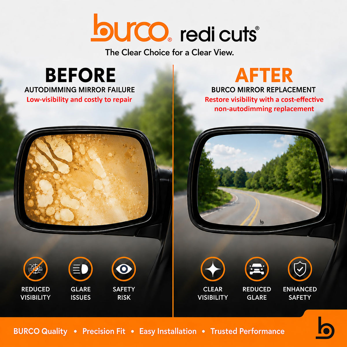 Burco Vehicle Mirror 4086S, 6.75 in – view 3