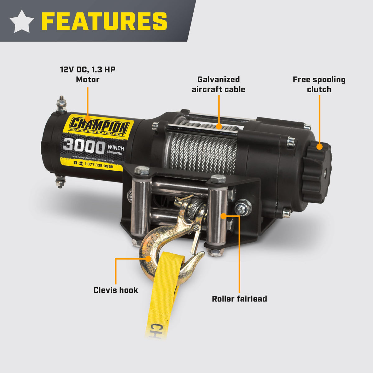 Champion Power Equipment Power Winches 13004 – view 5