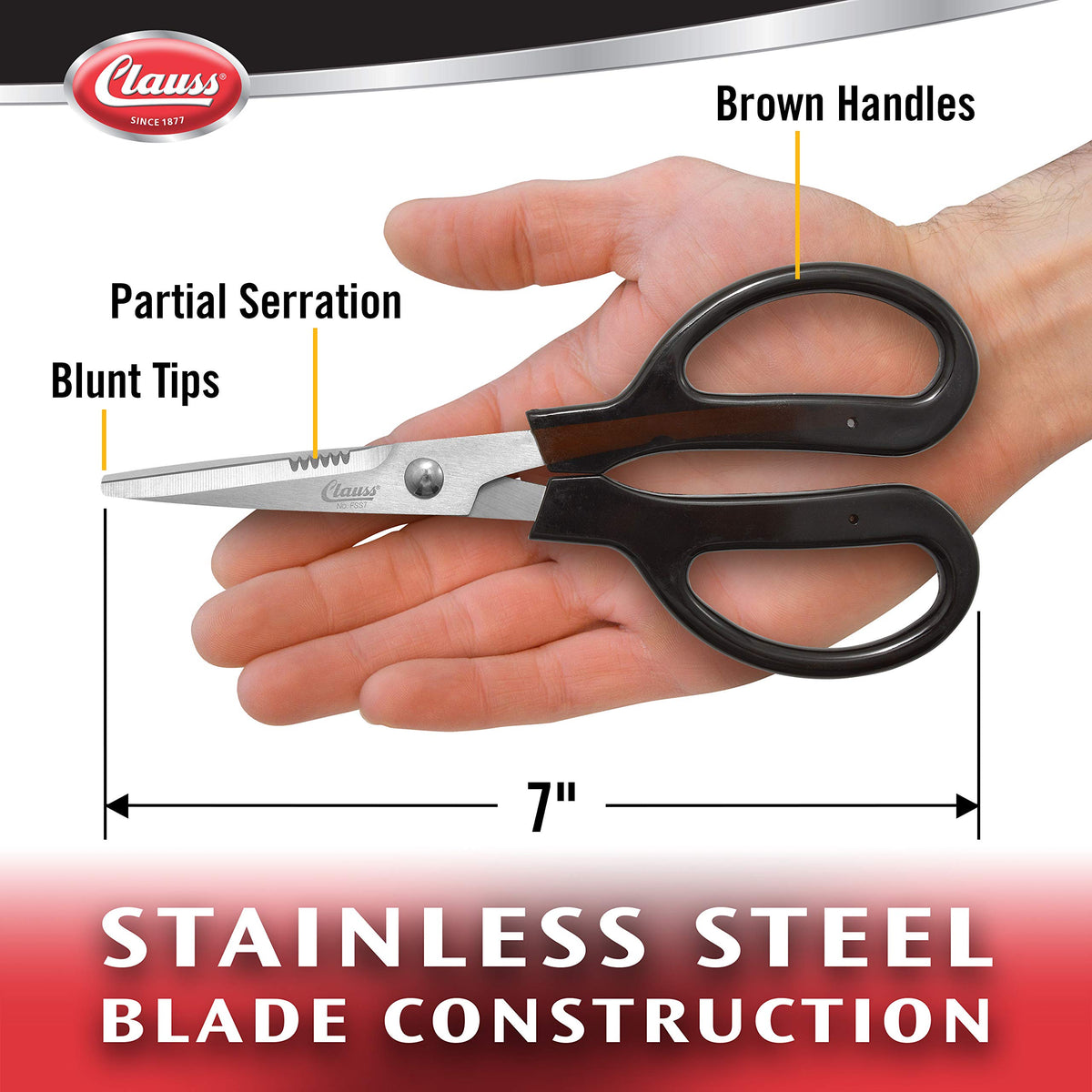 Clauss Scissors 33213, 7-inch – view 2
