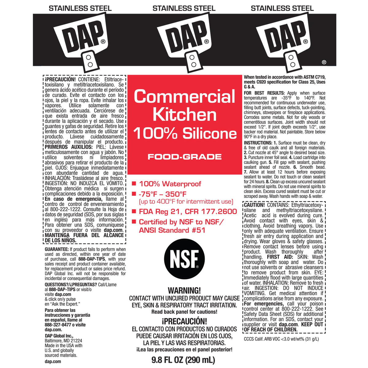 DAP Caulks 7079808660, 9.8 Oz – view 8