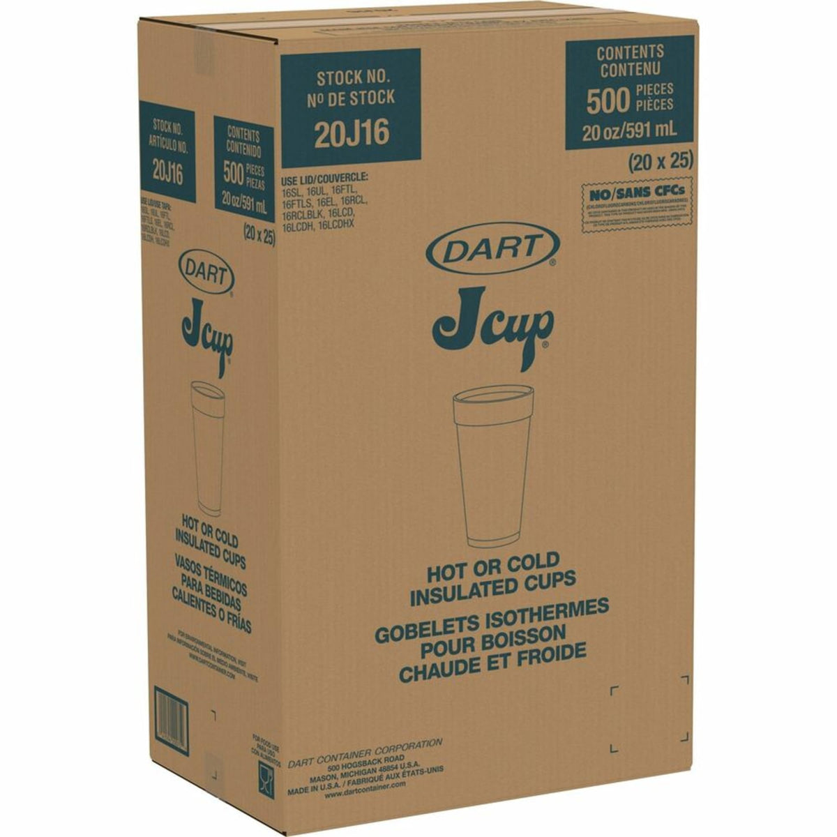 DART Drinking Cup 20J16, 20 oz, 500 Count – view 3
