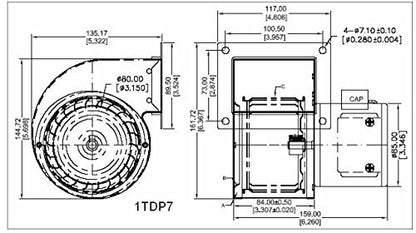 Dayton Electronic Component Fan 1TDP7 – view 5