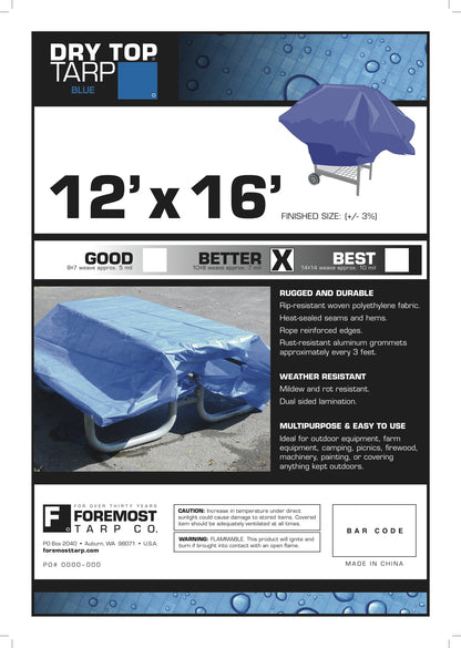 Dry Top Tarp 1216, 12 x 16 ft – view 3