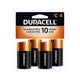 DURACELL C-CTx4 C Battery, 4 Count