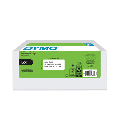 DYMO Label 2050764, 6 Rolls, 3000 Count