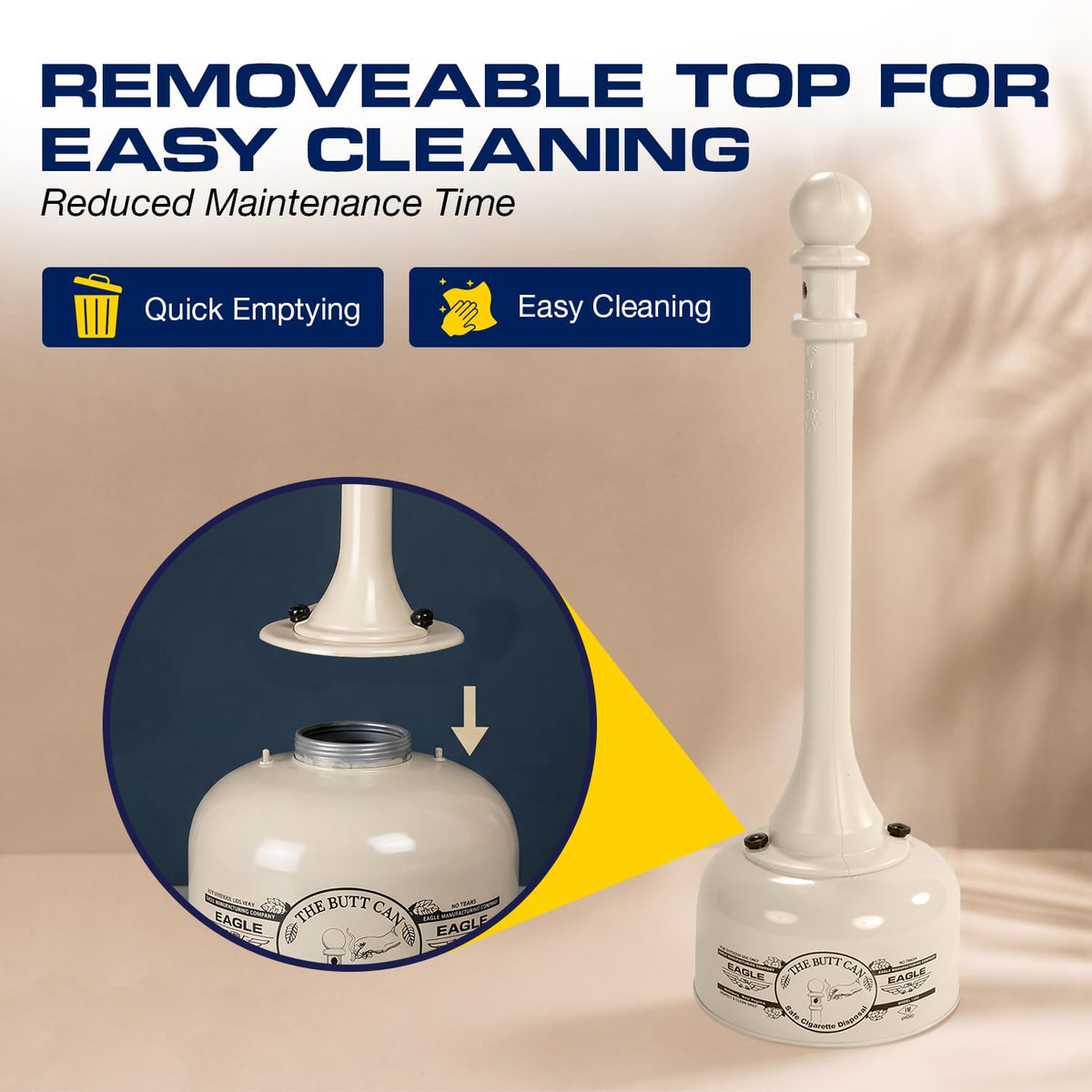Eagle Ashtray 1202BEI, 2 Gallon – view 5