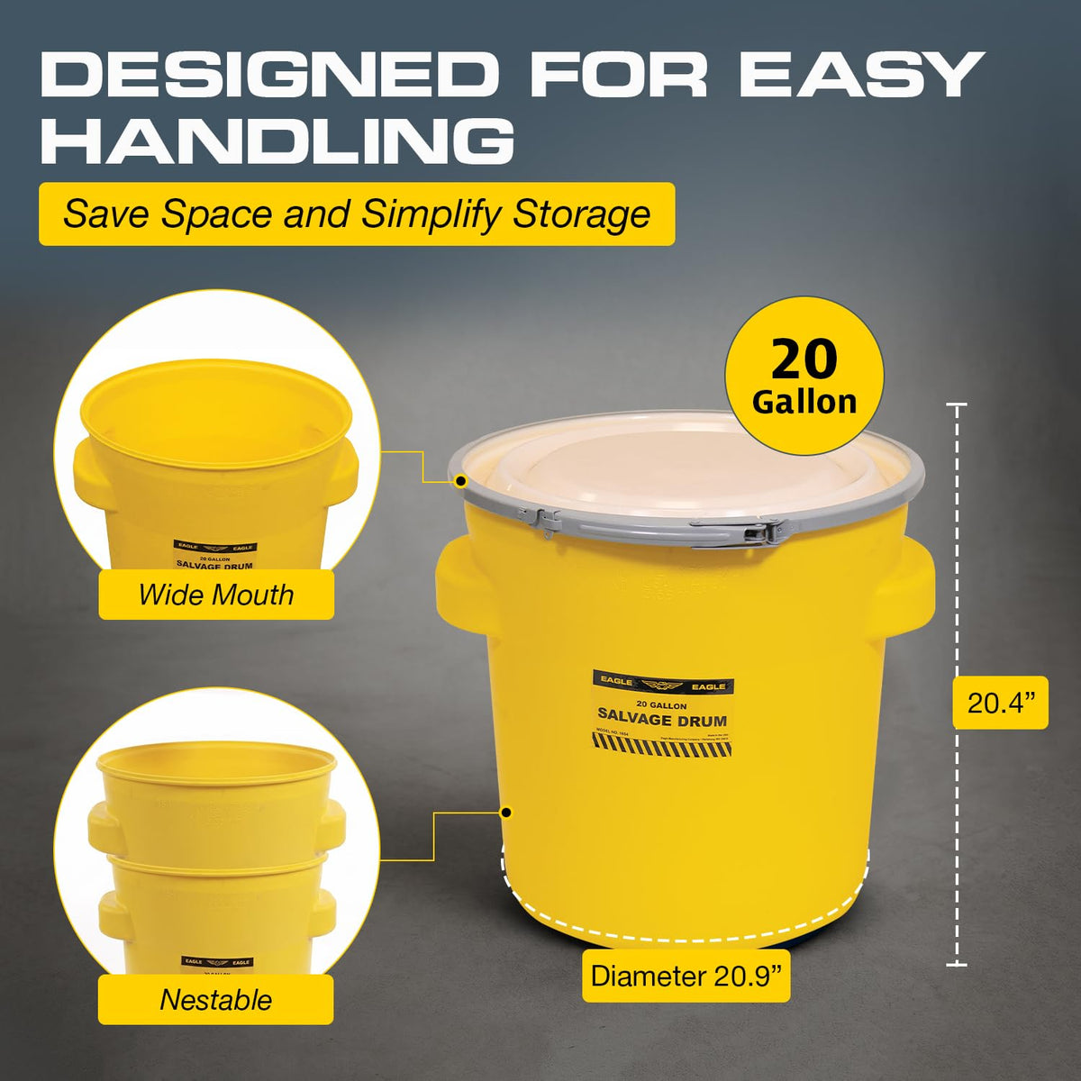 Eagle Safety Supply 1654, 20 Gallon – view 2