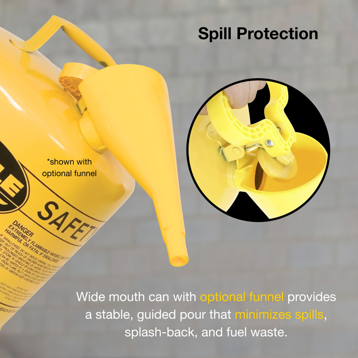 Eagle Liquid Fuel Container UI50FSY, 5 Gallon – view 4