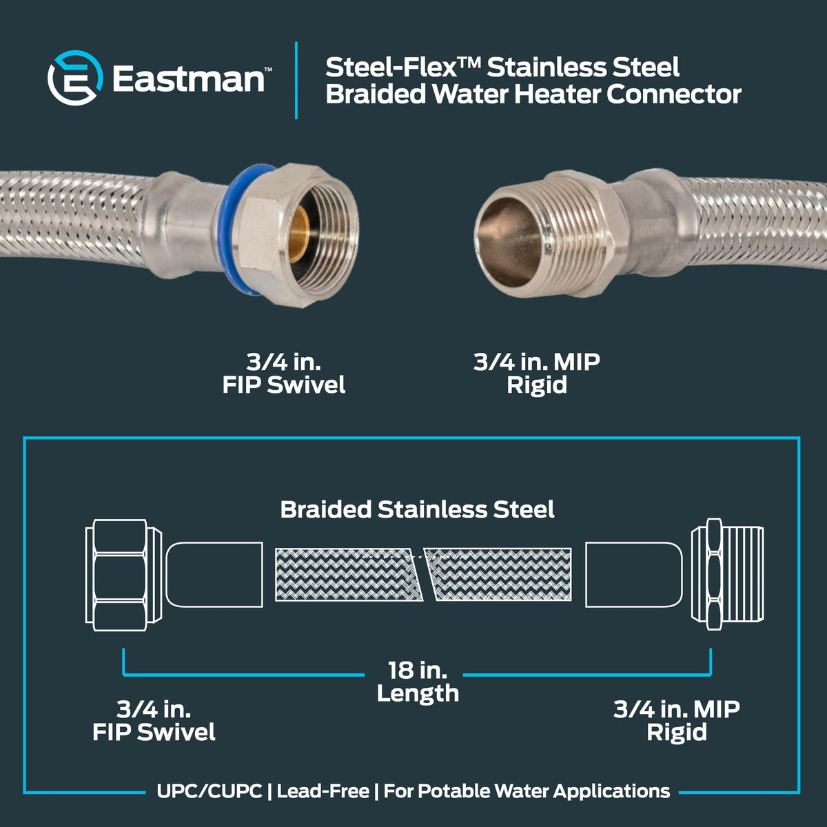 Eastman Hose Pipe Fitting 48254, 18 Inch – view 6