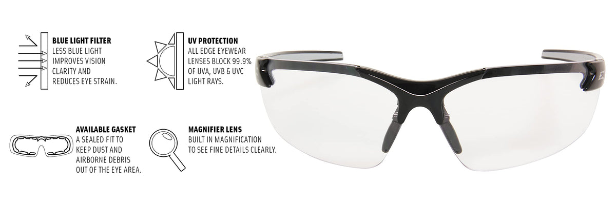 EDGE Safety Glasses DZ111VS-G2, One Size – view 4