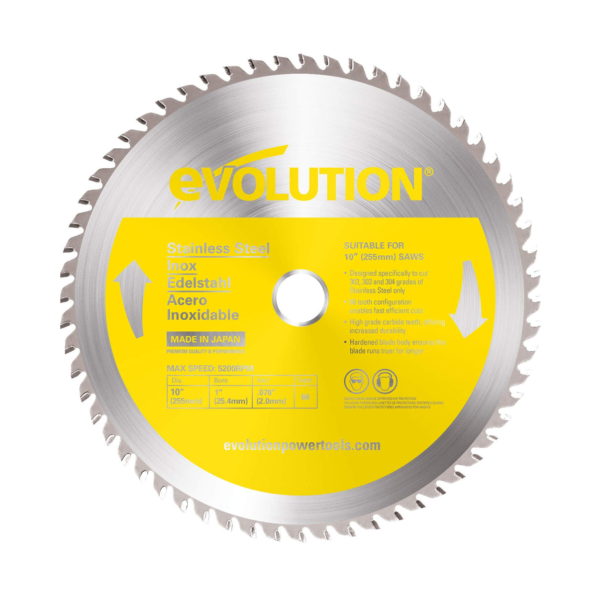 EVOLUTION Saw Blade 10BLADESSN, 10 Inch