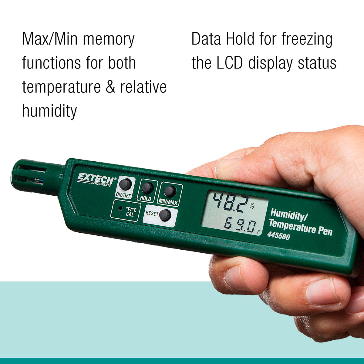 Extech Humidity Meter 445580, compact size – view 6