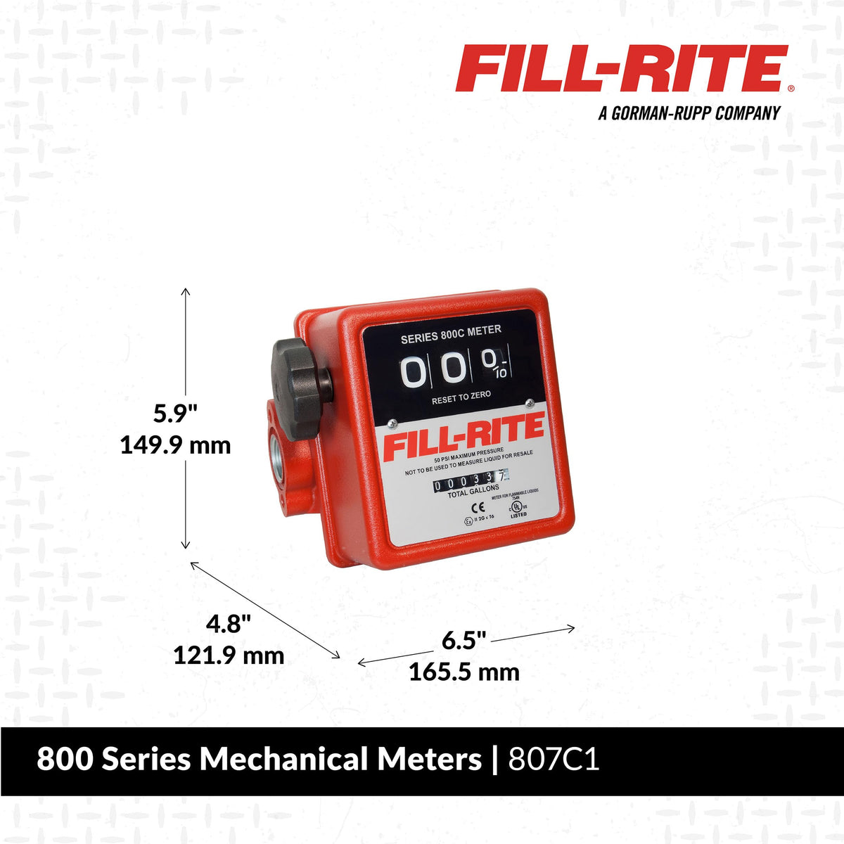 Fill-Rite Flowmeter 807C1, 1" Ports – view 2