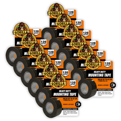 GORILLA Adhesive Tapes 102441DF12, 1" x 120" (12-Pack)