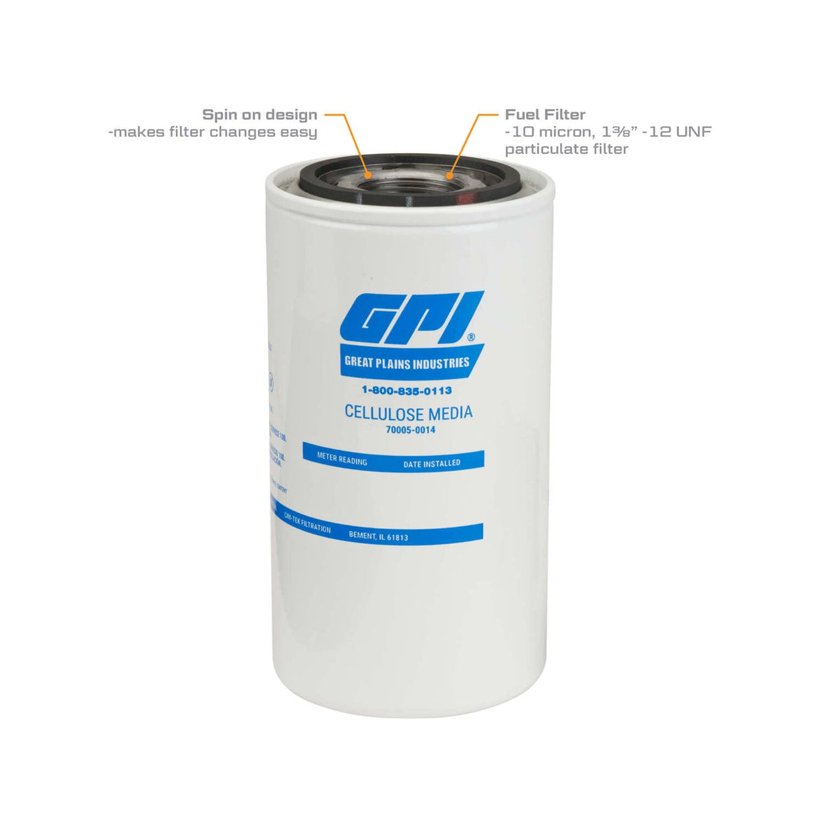 GPI Fuel Filter 129340-07, 25 GPM – view 2