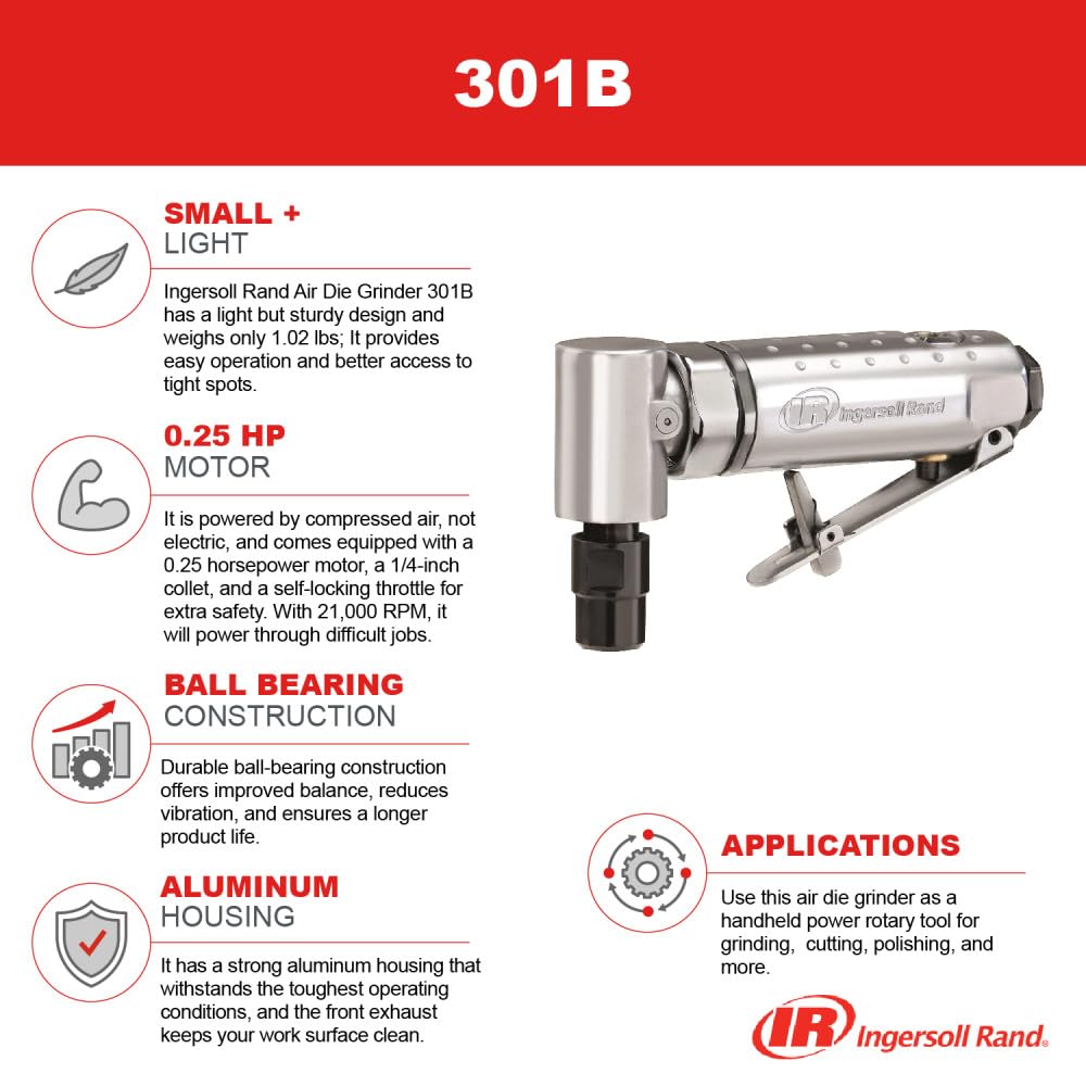 Ingersoll Rand Rotary Tool 301B, Metal Housing – view 12