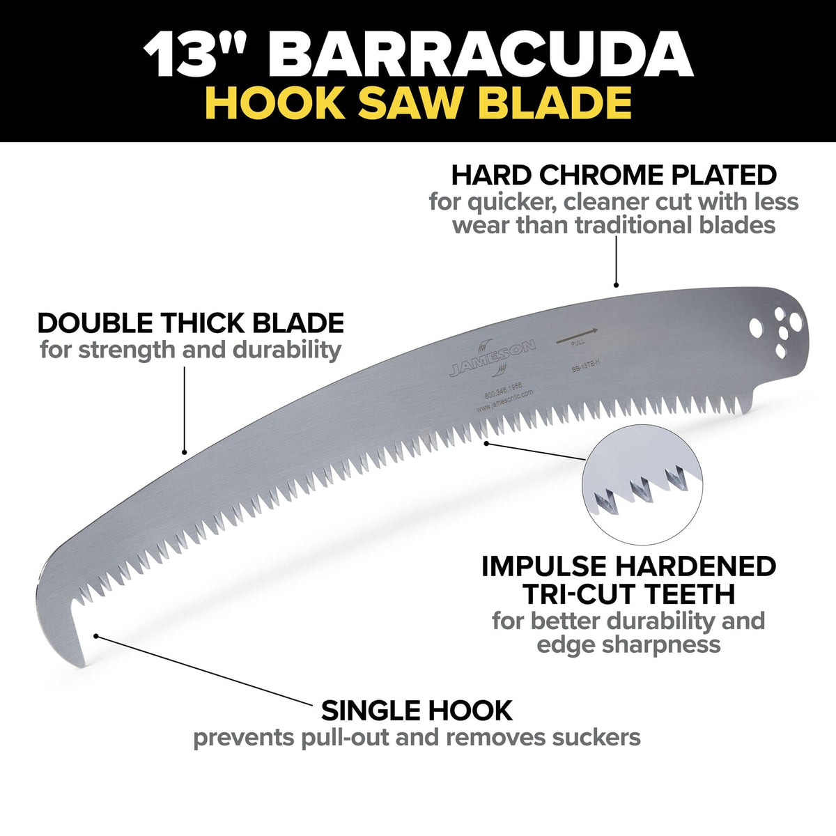 Jameson Saw Blade SB-13TE-H, 13" with Hook – view 3