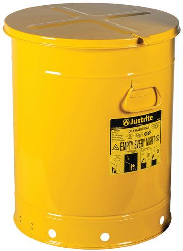 Justrite Trash Can 09711, 21 Gallon