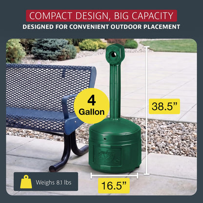 Justrite Ashtray 26800G, 4 Gallon – view 2
