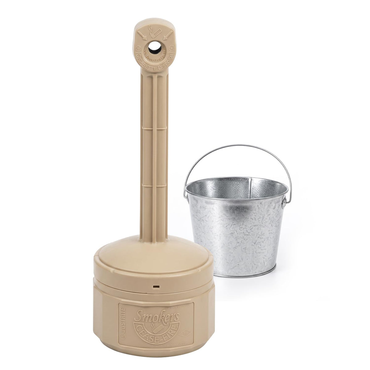 Justrite Ashtray 26806B, 1 Gallon