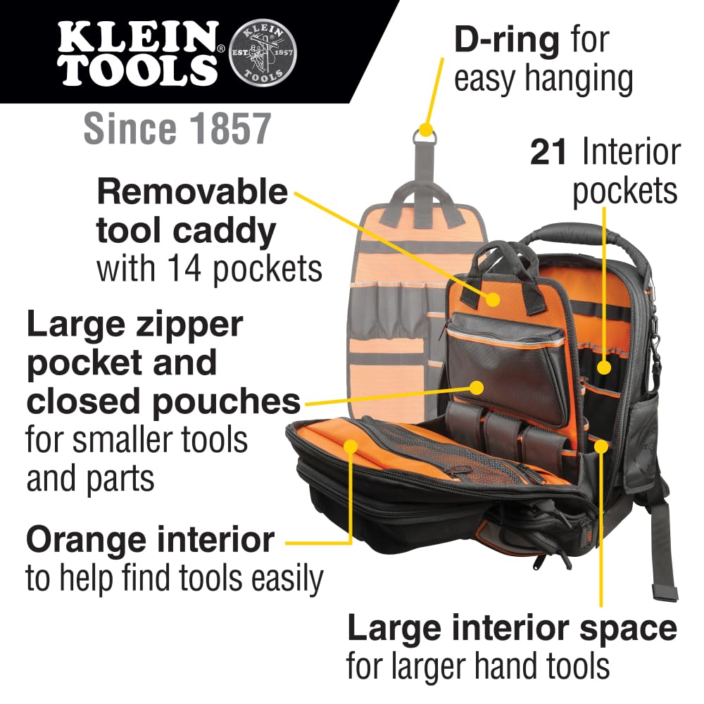 KLEIN TOOLS Portable Tool Box 55485, 19.5-Inch – view 2