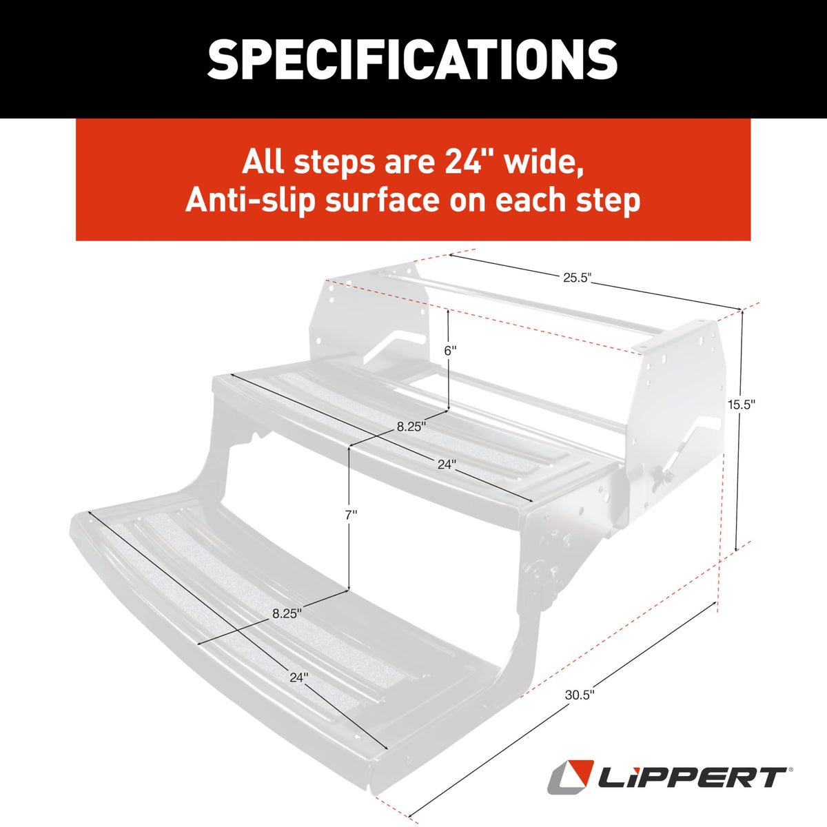 Lippert Components Ladder 285314, 24 Inch – view 4