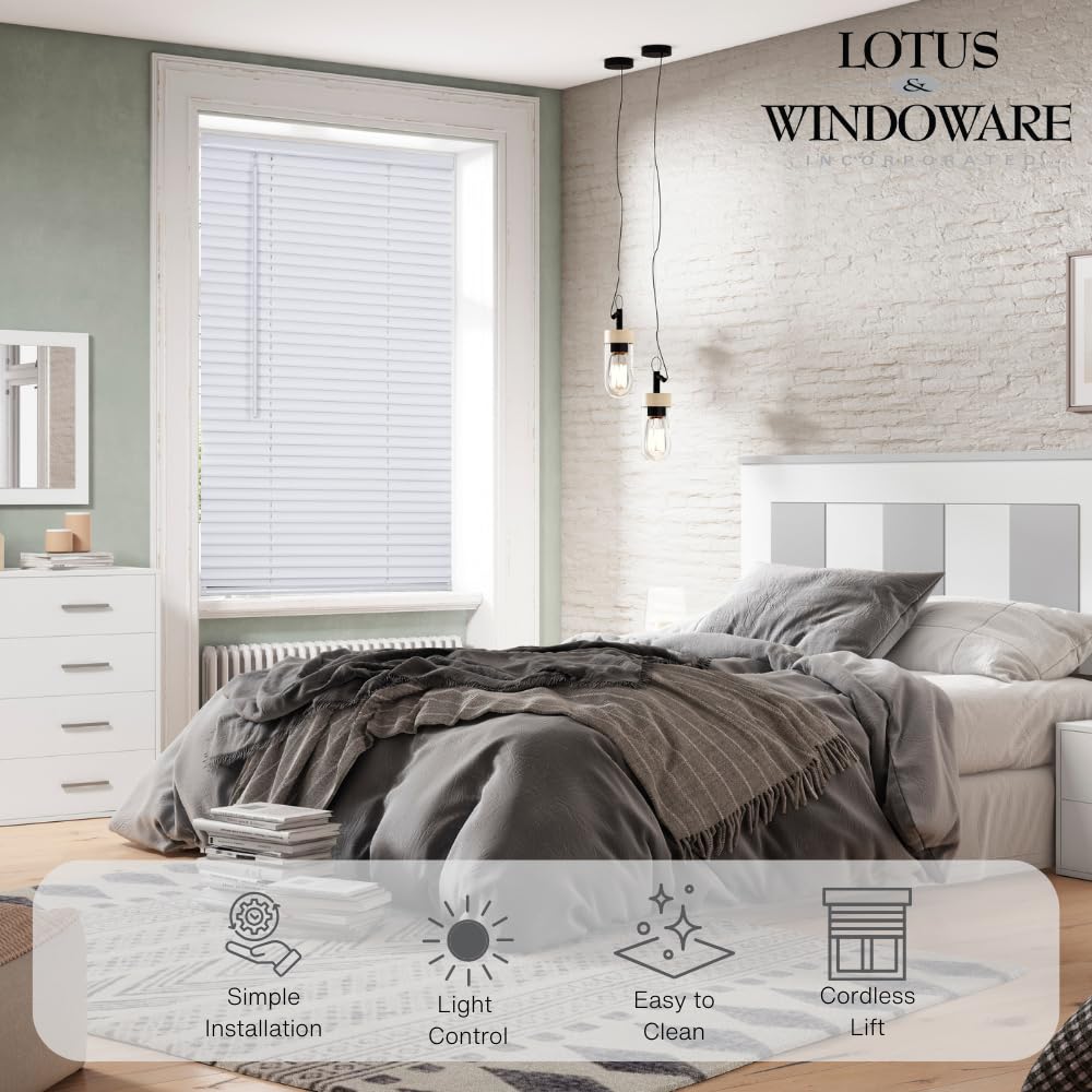 LOTUS & WINDOWARE Window Shade MLX3660WH, 36"W x 60"H – view 3