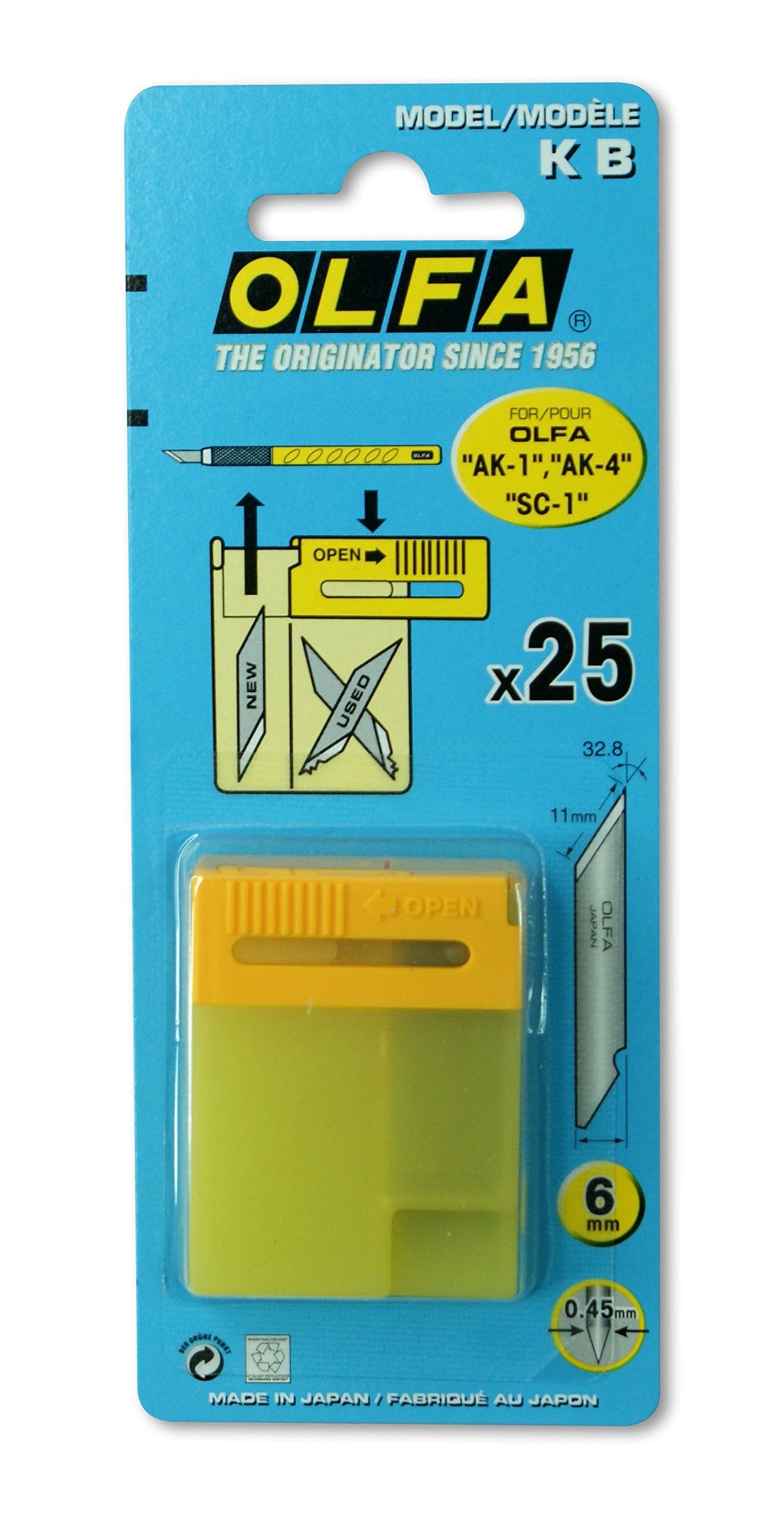 OLFA Utility Knife FBA_9161, 2x1-1/2x1/2 in