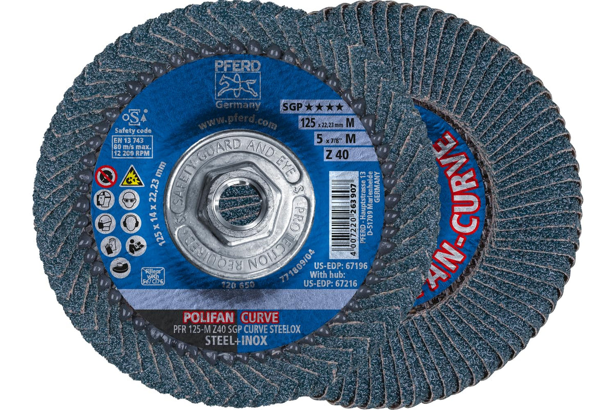 PFERD Abrasive Wheels 67216, 5" x 5/8-11" Medium