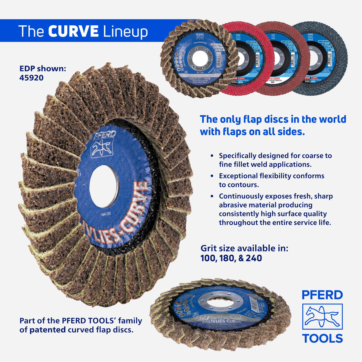 PFERD Abrasive Wheels 67216, 5" x 5/8-11" Medium – view 10