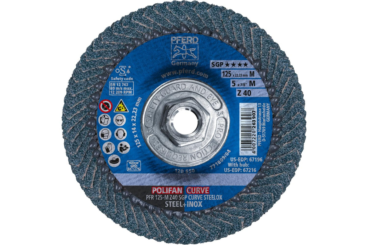 PFERD Abrasive Wheels 67216, 5" x 5/8-11" Medium – view 2