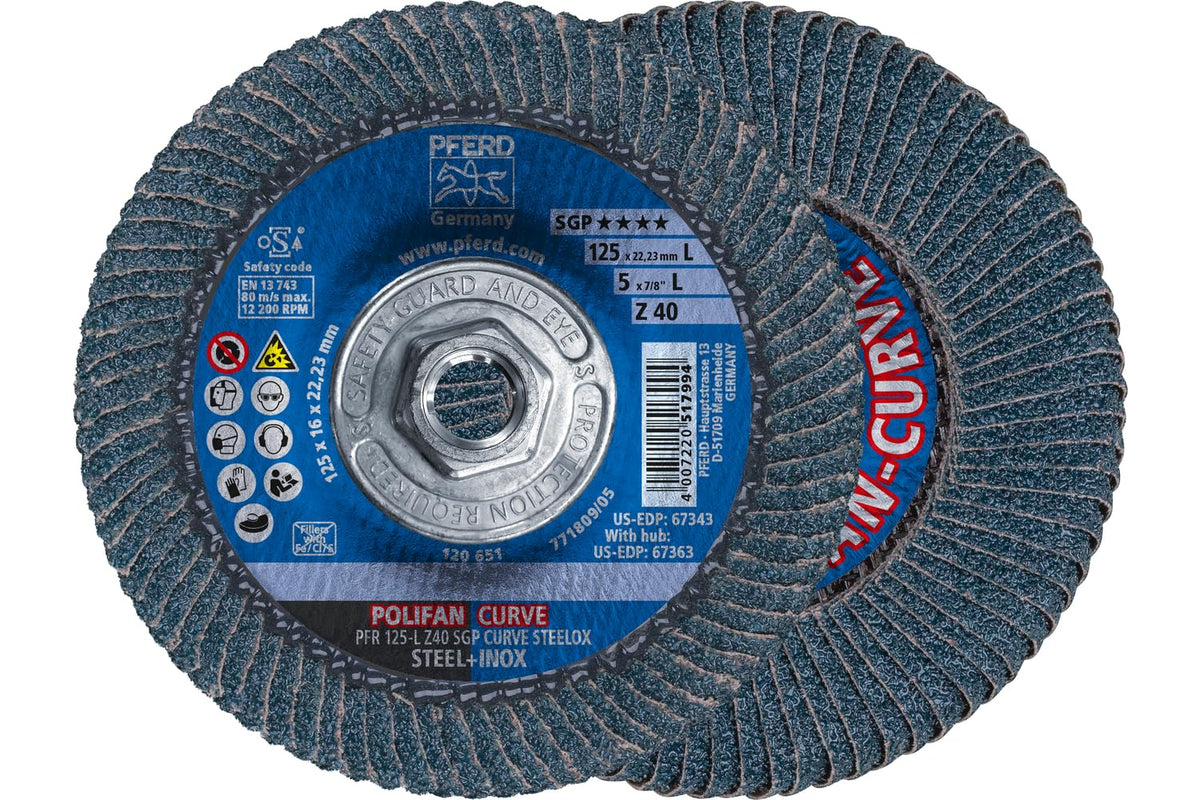 PFERD Abrasive Wheels 67363, 5" x 5/8-11" Large