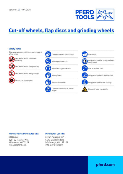 PFERD Abrasive Wheels 67363, 5" x 5/8-11" Large – view 13