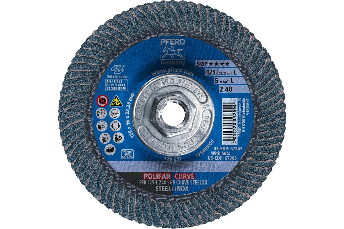 PFERD Abrasive Wheels 67363, 5" x 5/8-11" Large – view 2