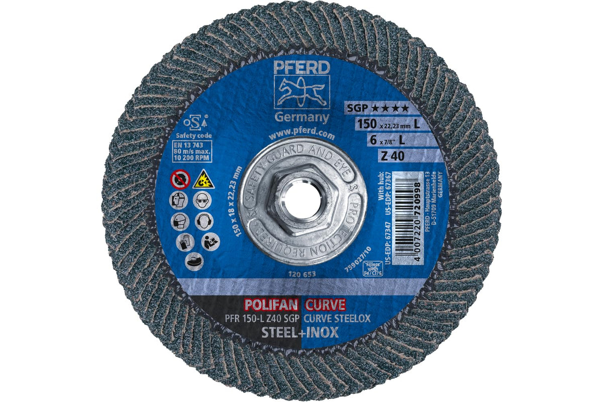 PFERD Abrasive Wheels 67367, 6" x 5/8-11" Large – view 2